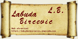 Labuda Birčević vizit kartica
